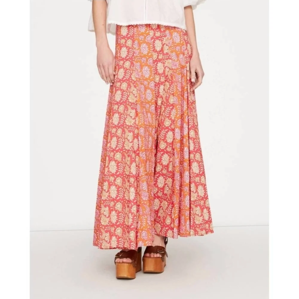 Figue Hayden Printed Skirt - Batik Floral Raspberry